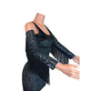 Black Holographic Fringe Shattered Glass Arm Sleeves - Peridot Clothing