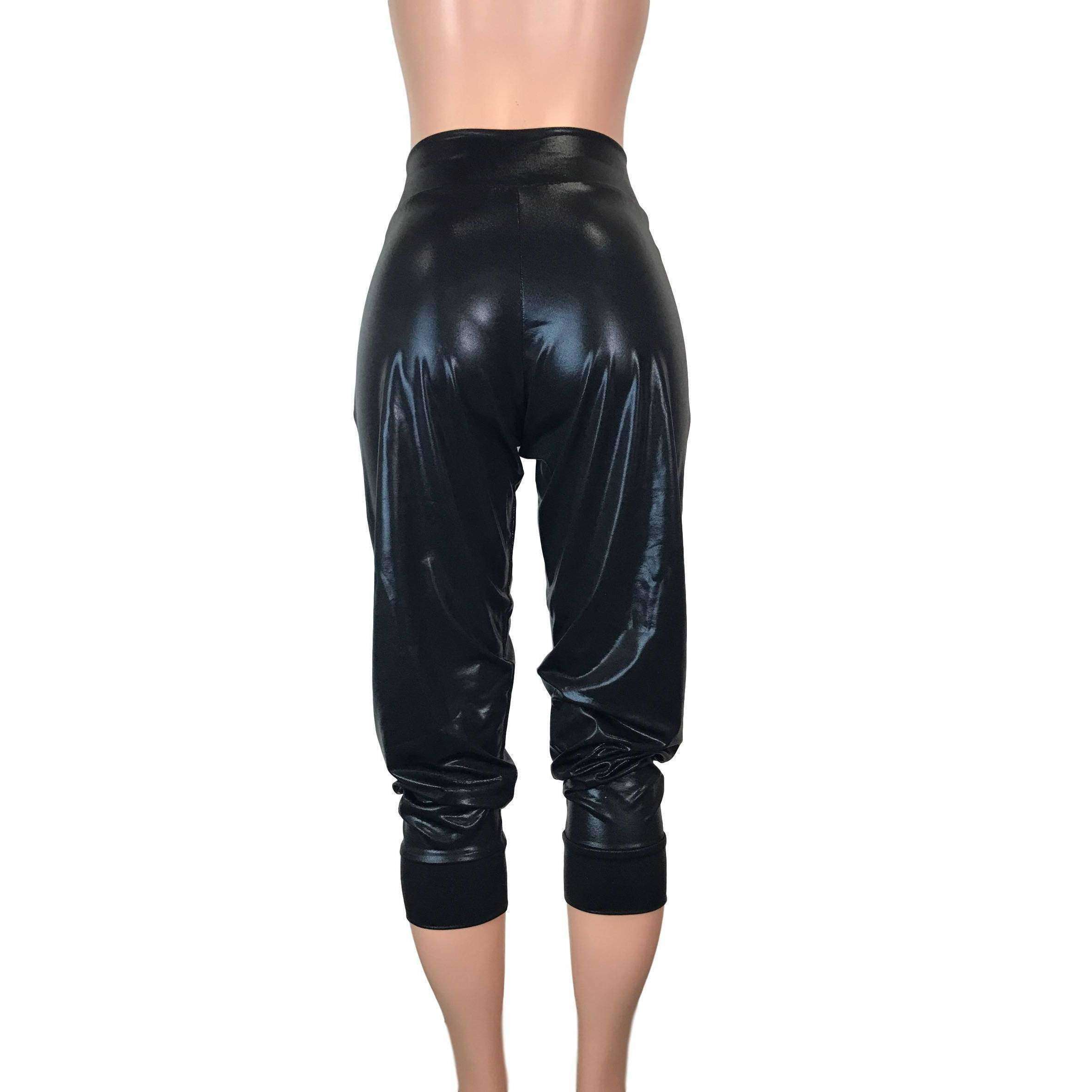 Black Mystique Metallic Joggers w/ Pockets Women's– Peridot Clothing