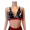 Black, White & Red Mystique High Waist Bikini Outfit - Peridot Clothing