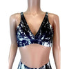 Black & White Spandex High Waist Bikini Outfit - Peridot Clothing
