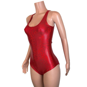 Bodysuit - Red Shattered Glass Holographic - Peridot Clothing