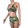 Camouflage High Waist Bikini Outfit - Peridot Clothing