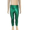 Children's Green Mermaid Scales Holographic Leggings - Peridot Clothing