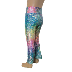 Children's Holograph Rainbow Leggings - Peridot Clothing