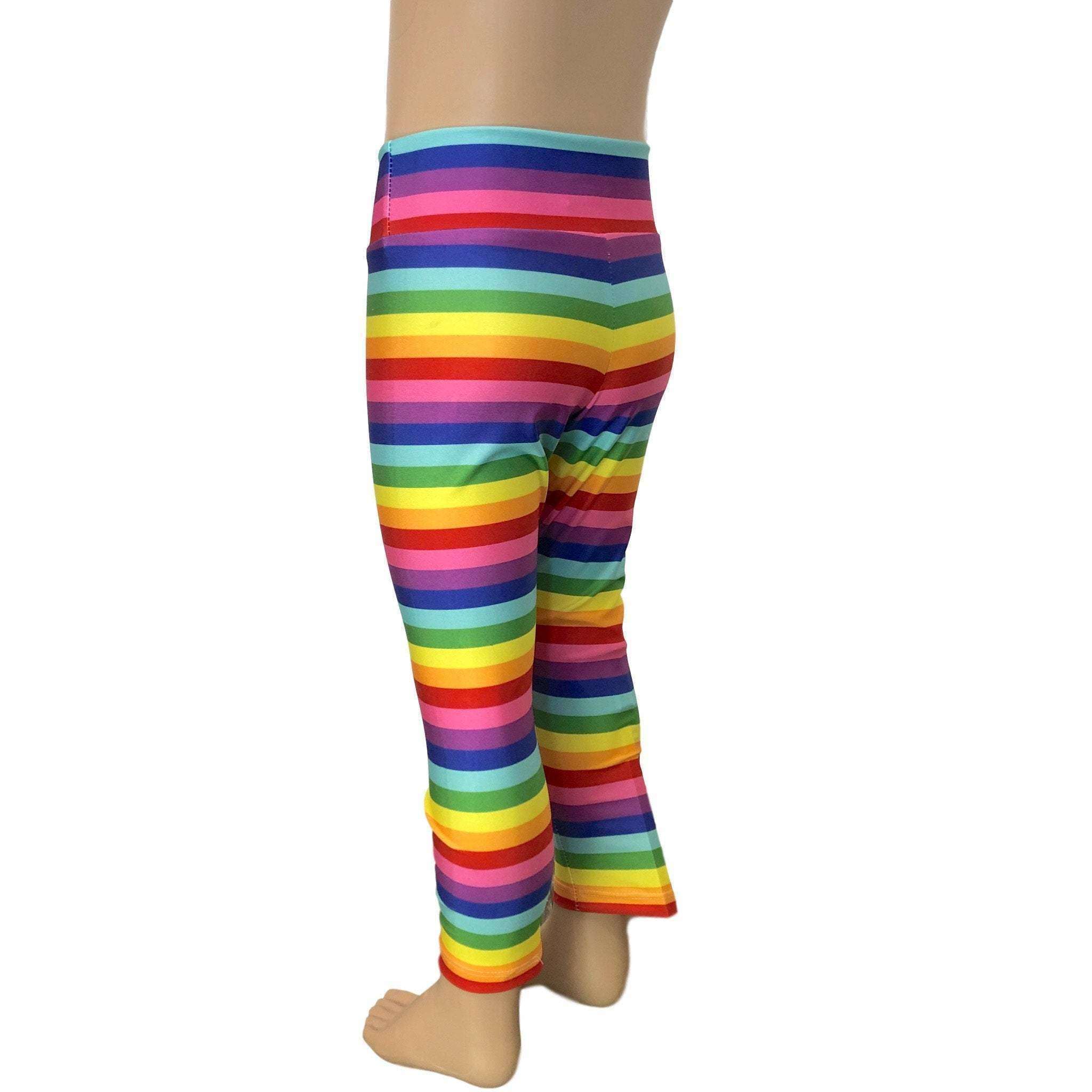 Children's Rainbow Stripe Leggings– Peridot Clothing