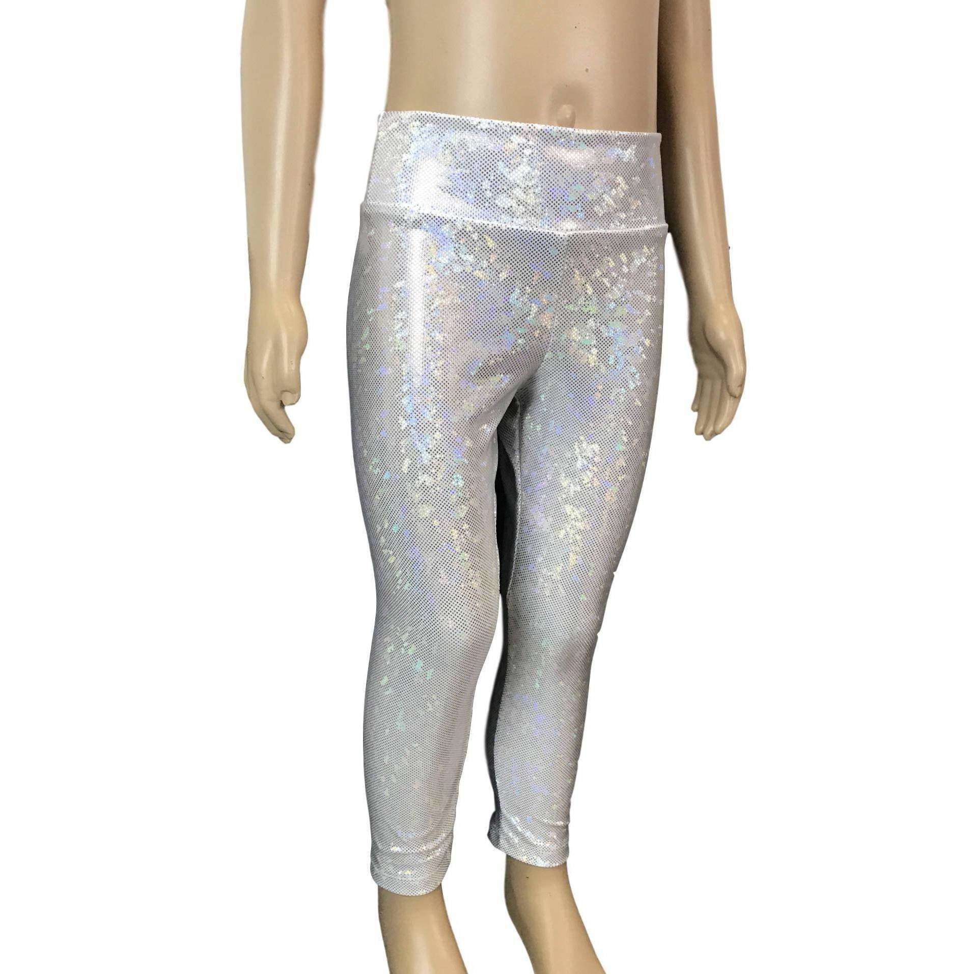 Black galaxy foil print leggings/silver accent | Salsa City Fitness