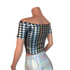 Cold Shoulder Top - Houndstooth Holographic - Peridot Clothing