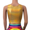 Crop Tank Top - Gold Opal Holographic - Peridot Clothing