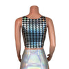 Crop Tank Top - Houndstooth Holographic - Peridot Clothing