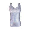 Full Length Tank Top - Silver Holographic - Peridot Clothing