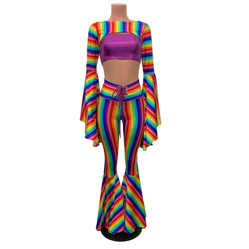 pride dress Pride Outfit | Rainbow Stripe Bell Bottoms & Top