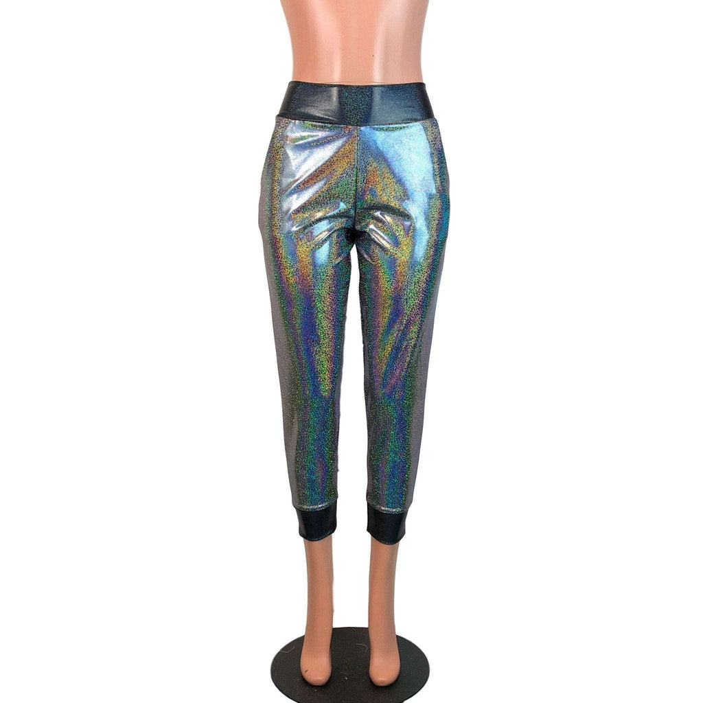 Jogger Chaps in Holographic Opal Iridescent Spandex Unisex Women's