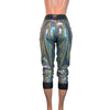 Gleaming Silver W/ Black Holograph Joggers w/ Pockets - Peridot Clothing