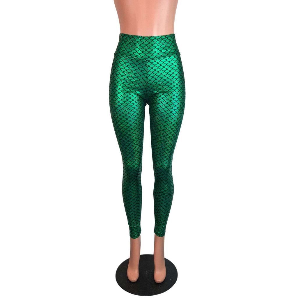Hunter Green Crushed Velvet High Waisted Leggings Pants– Peridot Clothing