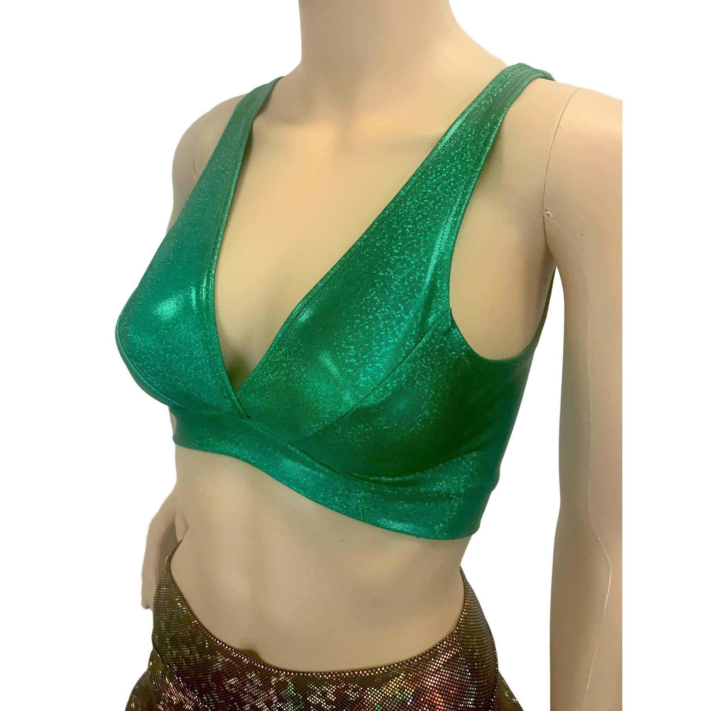 Green Sparkle Bralette– Peridot Clothing