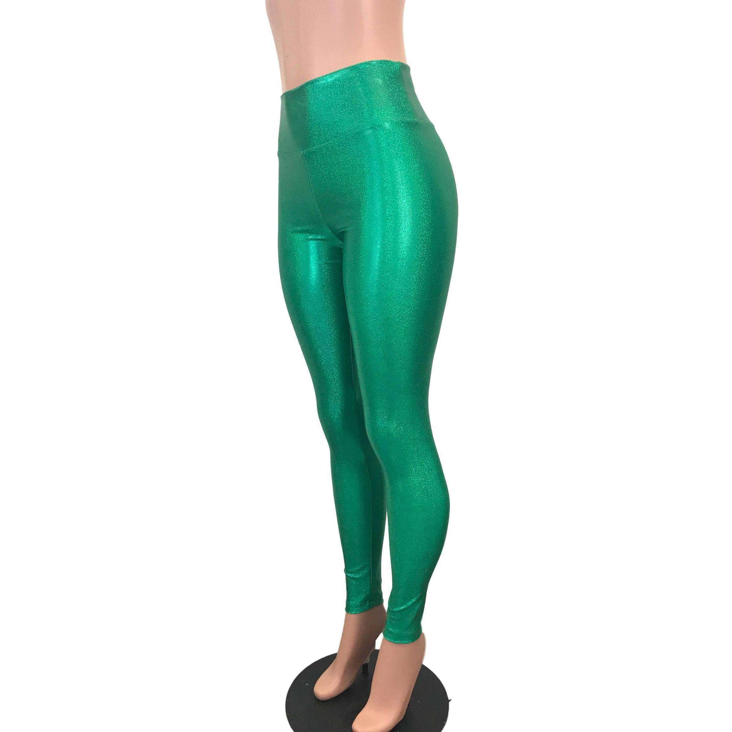 gAlAXy Green Sparkle Stars Leggings by 2sweet4words Designs