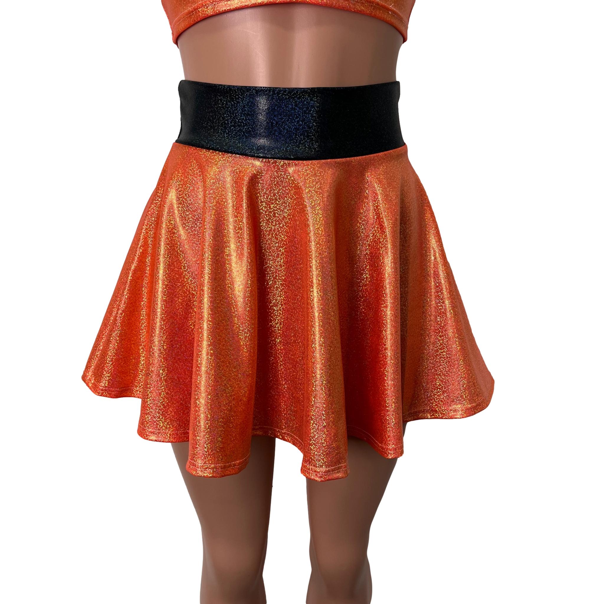 【COLOR iN ID】Pumpkin strap middle skirt Denim Multi Color Cut Out Strappy Mini Skirt - Hot Miami Styles