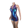 Halter Romper - Holographic Mermaid Scales - Peridot Clothing