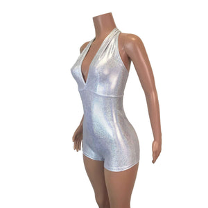 Halter Romper - Silver Holographic - Peridot Clothing