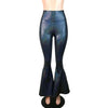 High Waist Bell Bottoms - Black Holographic - Peridot Clothing