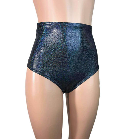 High Waist Hot Pants - Black Holographic– Peridot Clothing