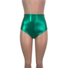 High Waist Hot Pants - Green Metallic - Peridot Clothing