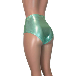 High Waist Hot Pants - Mint Green Mystique - Peridot Clothing