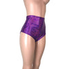 High Waist Hot Pants - Purple Shattered Glass - Peridot Clothing