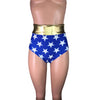 High Waist Hot Pants - Wonder Woman Inspired - Peridot Clothing