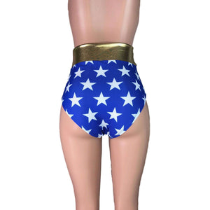 High Waist Hot Pants - Wonder Woman Inspired - Peridot Clothing