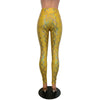 High Waist Leggings - Yellow Snakeskin Holographic - Peridot Clothing