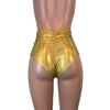High Waist Scrunch Bikini Hot Pants - Gold Opal Holographic - Peridot Clothing