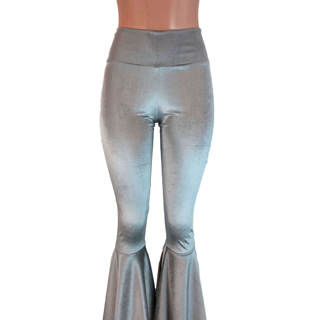 Silver Gray Crushed Velvet Joggers w/ Pockets Women's– Peridot Clothing