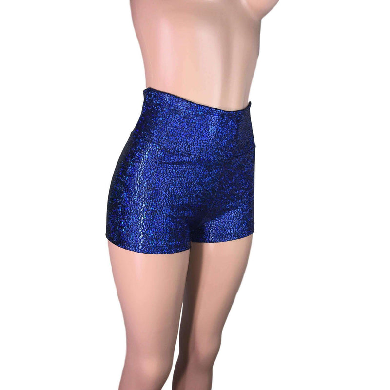 High Waisted Booty Shorts - Blue Avatar - Peridot Clothing
