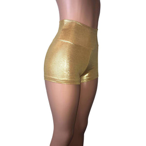 High Waisted Booty Shorts - Gold Mystique - Peridot Clothing