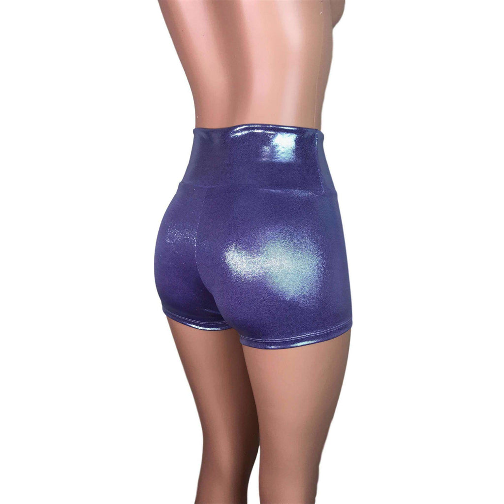 High Waisted Booty Shorts - Lilac Purple Mystique - Peridot Clothing