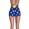 High Waisted Booty Shorts - Wonder Woman Inspired - Peridot Clothing