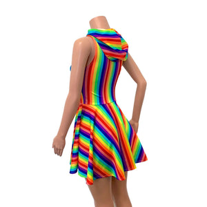 Hooded Rainbow Skater Dress Hooded Rainbow Skater Dress