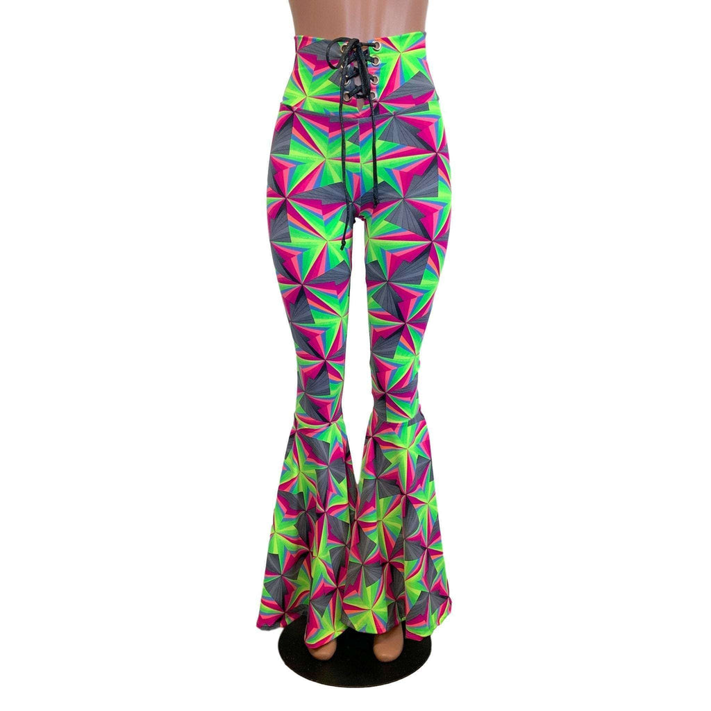 High Waist Bell Bottom Flare Pants - Rainbow Sparkle – Noralina Freedom  Designs