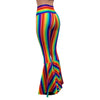Rainbow Pride High Waist Lace-Up Bell Bottom Flares - Peridot Clothing