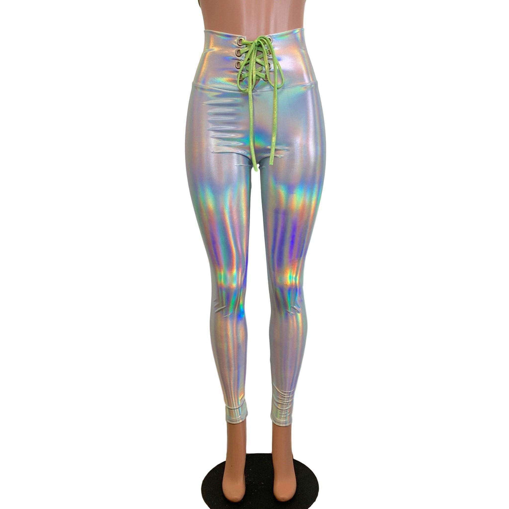 Mardi Gras Leggings - Holographic Color Block Pants– Peridot