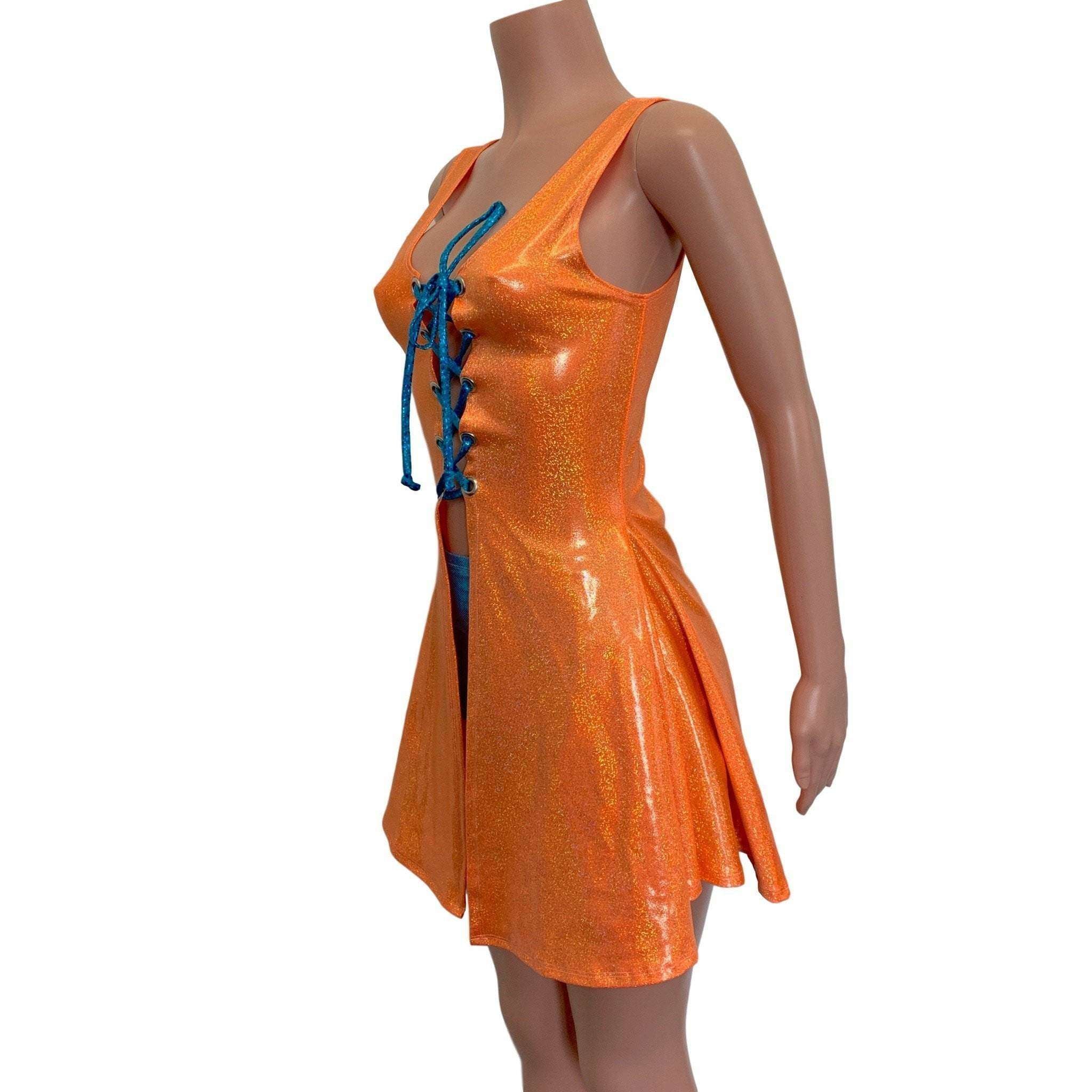 Lace-Up Open-Front Dress Lace-Up Open-Front Dress