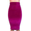 Long Pencil Skirt - Fuchsia Velvet - Peridot Clothing