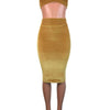 Long Pencil Skirt - Gold Velvet - Peridot Clothing
