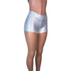 Low Rise Booty Shorts - Silver Holographic - Peridot Clothing