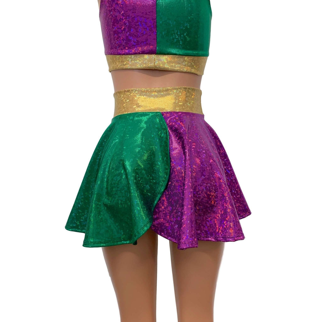 Mardi Gras Petal Skater Skirt - Peridot Clothing