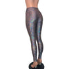 Mauve Snakeskin Holo Holographic High Waisted Leggings Pants - Peridot Clothing