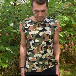 Men's Camouflage Tank, Muscle Shirt - Peridot Clothing