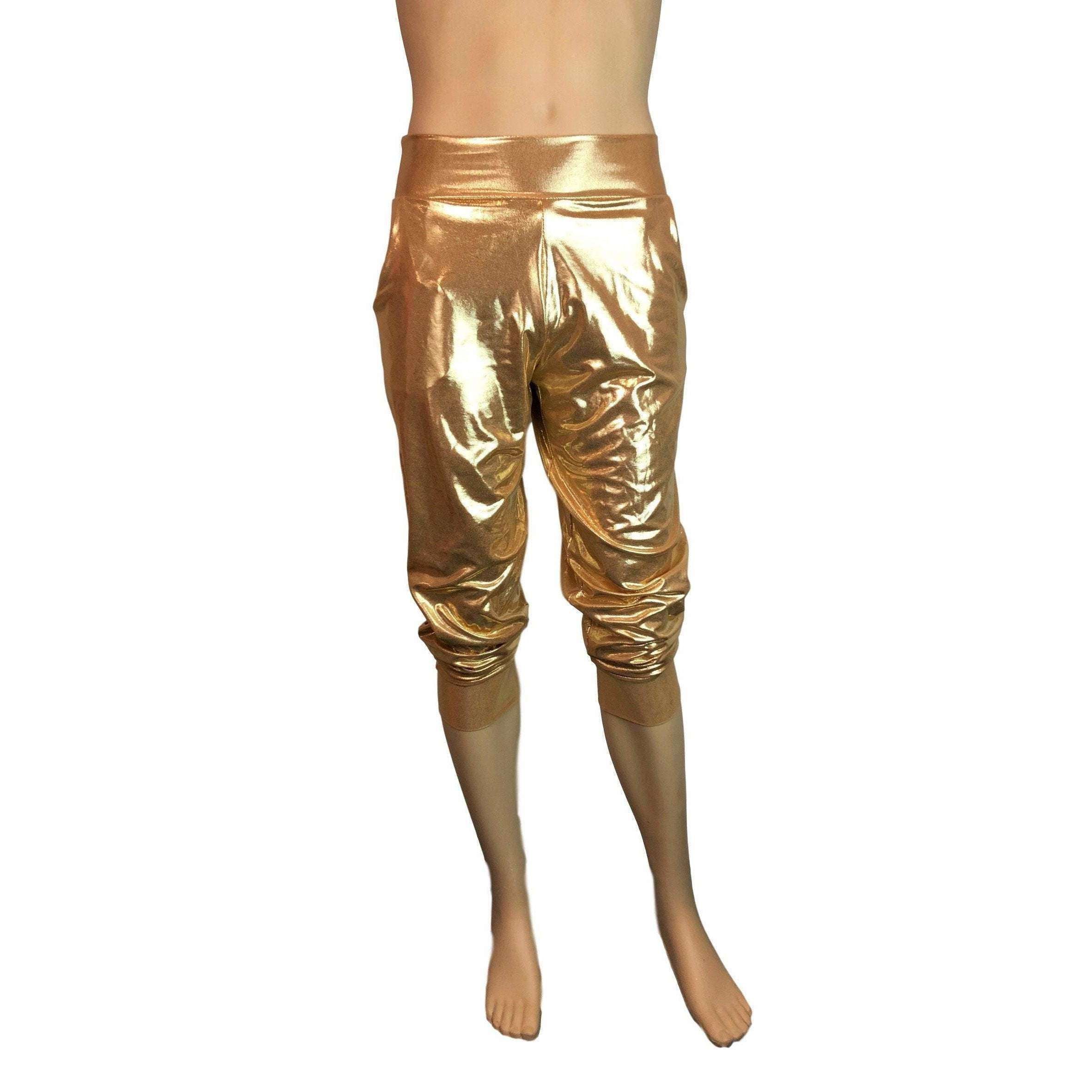Mens gold dress pants, wide leg slacks