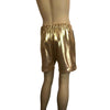Men's Gold Mystique Metallic Shorts W/ Pockets - Peridot Clothing